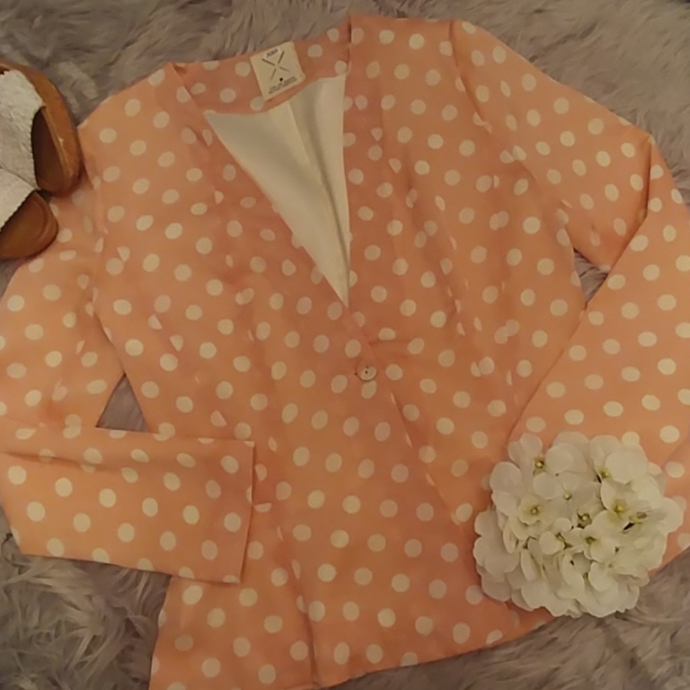 Cute pink polka dot blazee